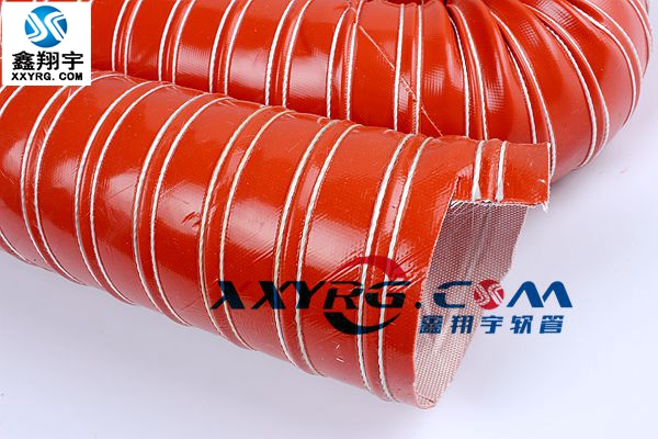 阻燃耐高温红色硅胶风管 阻燃耐高温红色硅胶风管